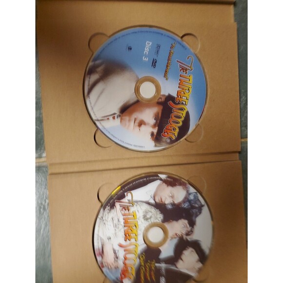 The Three Stooges Collectors Edition (DVD, 2009, 4-Disc Set) Tin W Collector Pin - Picture 6 of 8